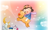 Vector children's Happy Wallpaper (3) #13