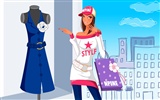 Fashion Shopping fonds d'écran des femmes (2)