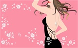 Vector urban women wallpaper (1) #15