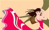 Vector urban women wallpaper (1) #17