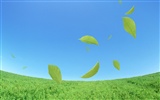 Watermark fresh green leaf wallpaper #14