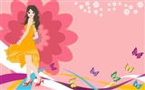 Vector urban women wallpaper (2) #4