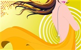 Vector urban women wallpaper (2) #12