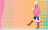 Vector urban women wallpaper (2) #13