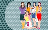 Vector urban women wallpaper (2) #18