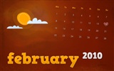 Febrero 2010 Calendario Wallpaper creativa #12