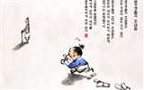 韓國水墨風格 卡通壁紙 #8