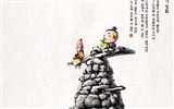 韓國水墨風格 卡通壁紙 #21