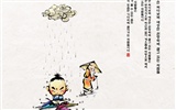 韓國水墨風格 卡通壁紙 #23
