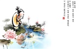 South Korea ink wash cartoon wallpaper #45