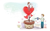 Cartoon Valentine's Day fonds d'écran (1) #4