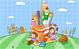 vectores de dibujos animados fondos de escritorio de la infancia (1) #3