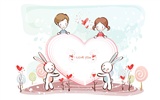 Cartoon Valentine's Day fonds d'écran (2) #13