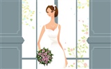 ベクトルの壁紙の結婚式の花嫁 (1) #2