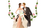 Vector wallpaper wedding bride (1) #6