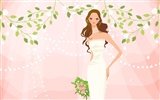 Vector wallpaper wedding bride (1) #8