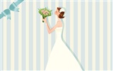 ベクトルの壁紙の結婚式の花嫁 (1) #9