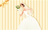 ベクトルの壁紙の結婚式の花嫁 (1) #10