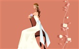 ベクトルの壁紙の結婚式の花嫁 (1) #11