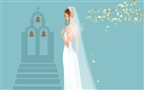 Vector wallpaper wedding bride (1) #15