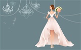ベクトルの壁紙の結婚式の花嫁 (1) #20