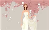 Vector wallpaper wedding bride (2) #2