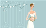 ベクトルの壁紙の結婚式の花嫁 (2) #3