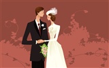 ベクトルの壁紙の結婚式の花嫁 (2) #5
