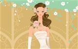 Vector wallpaper wedding bride (2) #7