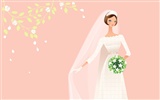 Векторные обои свадьбы невеста (2) #8