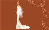Vector wallpaper wedding bride (2) #9