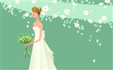 Векторные обои свадьбы невеста (2) #10