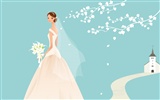 Vector wallpaper wedding bride (2) #17