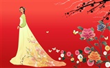 Vector wallpaper of Korean women (2) #16