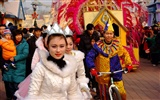 Happy Čínský Nový rok v Pekingu Yang Temple (prutu práce)