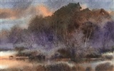 Aquarell-Landschaft handgemalten Tapeten (1) #13