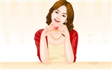 Vector collection of women wallpaper (2) #17