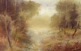 Watercolor landscape hand-painted wallpaper (2) #4