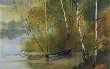 Aquarell-Landschaft handgemalten Tapeten (2) #20