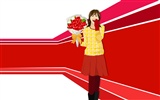 Vector collection of women wallpaper (3) #11