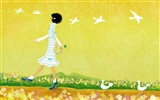 Ručně malované tapety-holka romance (1)