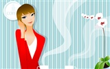 Vector collection of women wallpaper (4) #13