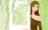 Vector collection of women wallpaper (5) #8