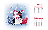 Año del Conejo fondos de escritorio calendario 2011 (2) #14