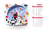 Year of the Rabbit 2011 calendar wallpaper (2) #20