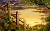 Colorful hand-painted wallpaper landscape ecology (2) #4