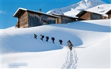 Schweizer Winter Schnee Tapete #8