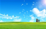 Photoshop sonnigen Sommertag Landschaft Wallpaper (1) #6