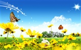 Photoshop sonnigen Sommertag Landschaft Wallpaper (1) #10