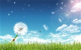 Photoshop sunny summer landscape wallpaper (1) #13